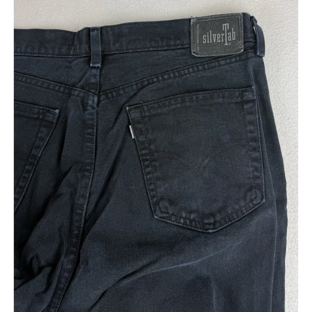 VTG Levi's Straight Slim Silvertab Dark Blue Jeans 38x36 1998 Skateboard Hip Hop